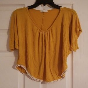 Mustard crop top